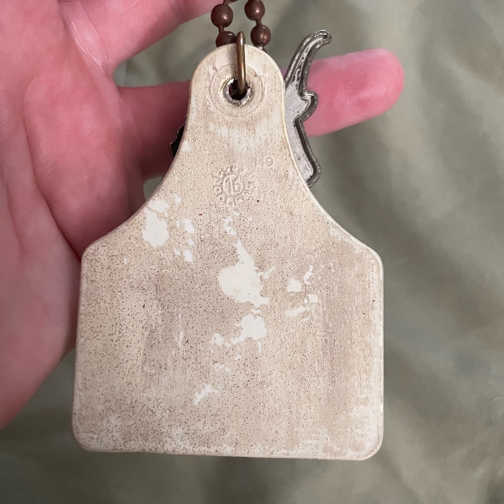 Western cow tag, long necklace - Picture 5 of 5